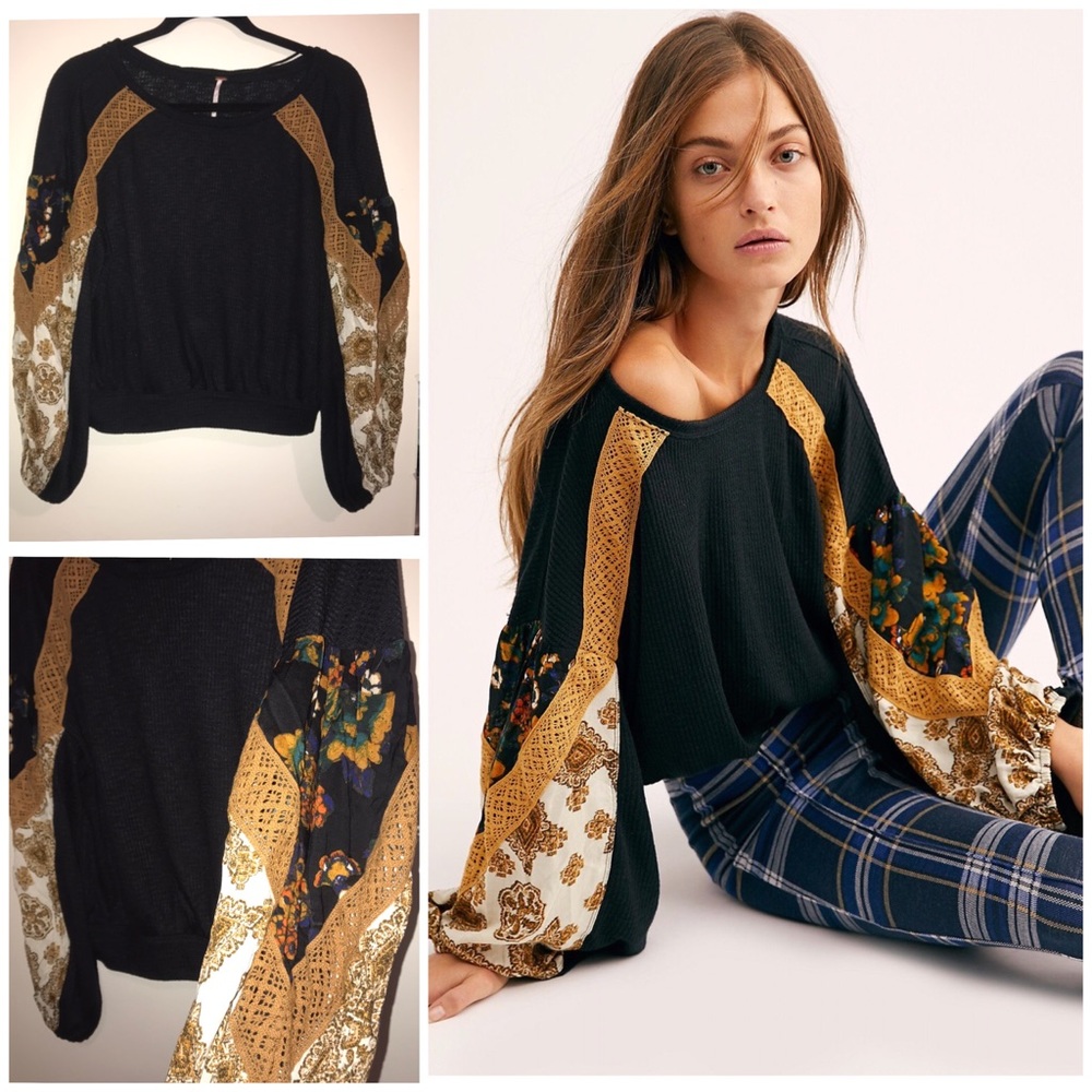 NWOT FREE PEOPLE CASUAL CLASH TOP
